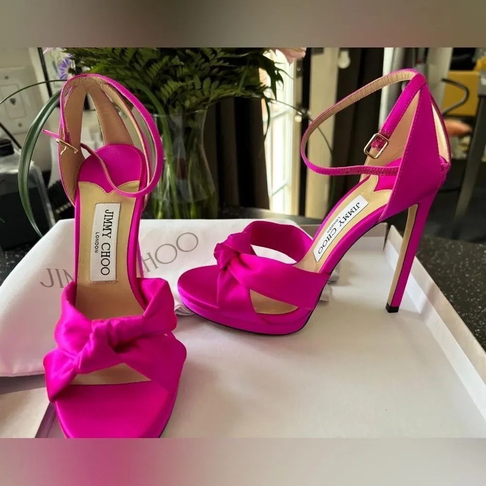 Jimmy Choo Rosie 120mm Satin Heels